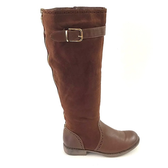 American Exchange Shoes - AMERICAN EXCHANGE Brown Suede Knee Boots